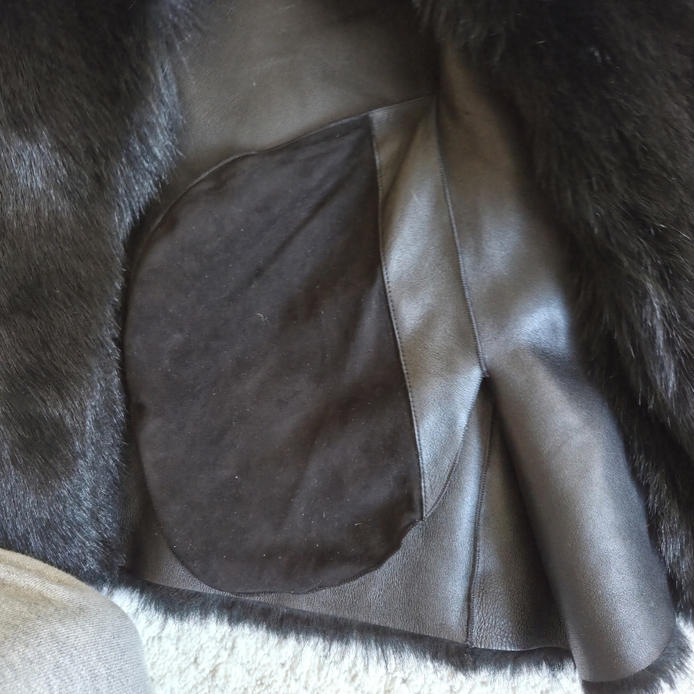 Theory Toscana Reversible Shearling and Leather Coat P Like New - Picture 6 of 8